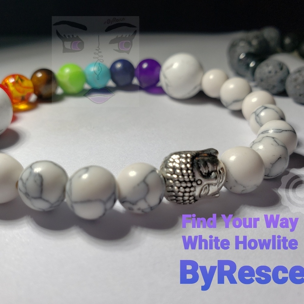 White Howlite Chakra Bracelet
